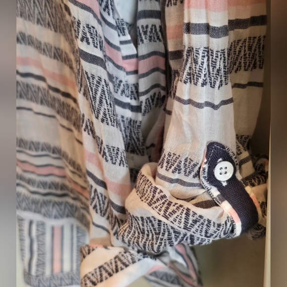 Columbia Sportswear Company 1/2 Button Down Blue Pink White Large - Picture 4 of 8